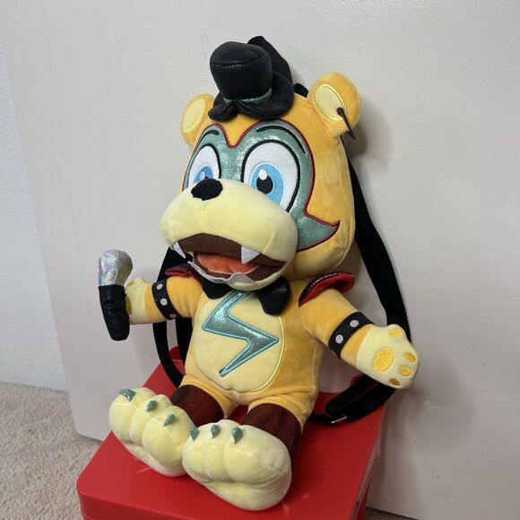 Five Night's At Freddy's Security Breach Glamrock Plush Backpack FNAF Approx 20" - Picture 3 of 12